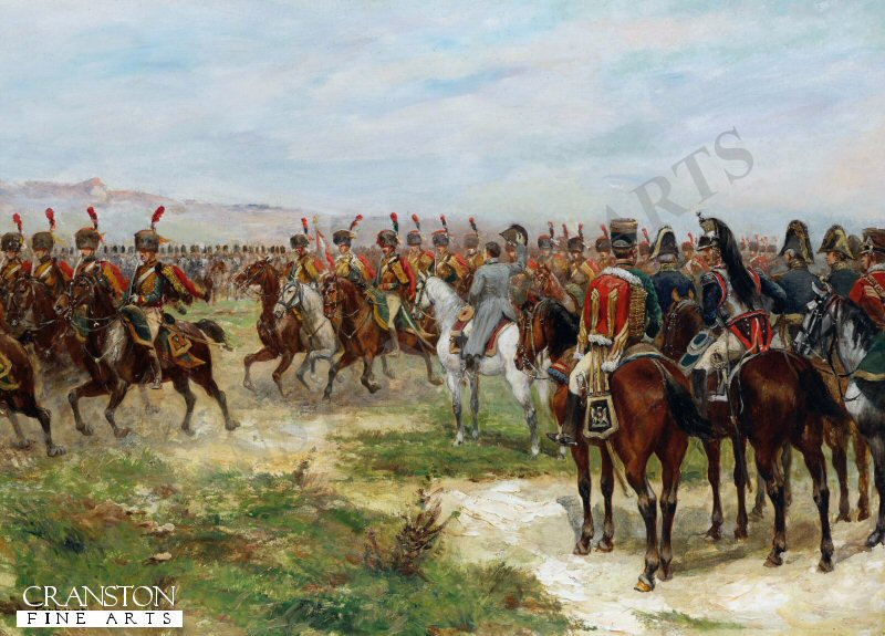 Napoleon among his cavalry by Paul Emile Léon Perboyre [Postcard]