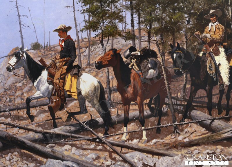 Prospecting for Cattle Range by Frederic Remington [Postcard]