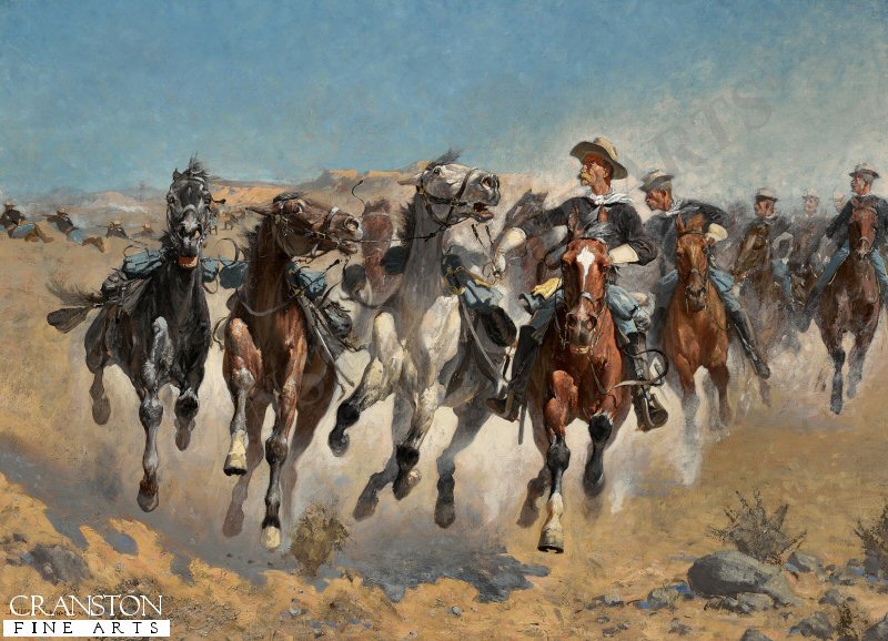 Dismounted, the Fourth Troopers Moving The Led Horses by Frederic Remington [Postcard]