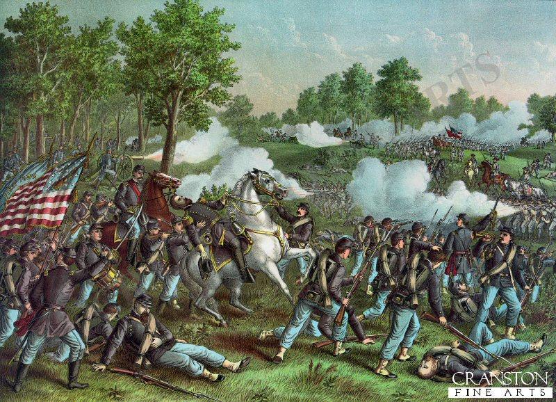 The Battle of Wilson's Creek - August 10th 1861 by Louis Kurz [Postcard]