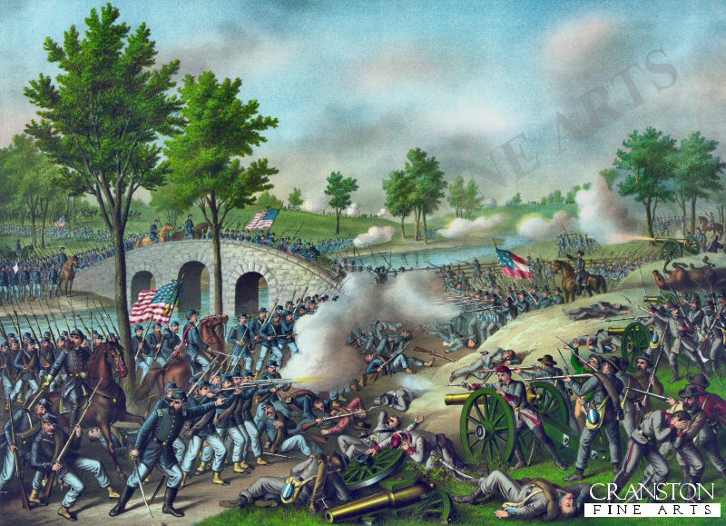 Battle of Antietam - September 17th 1862 by Louis Kurz [Postcard]