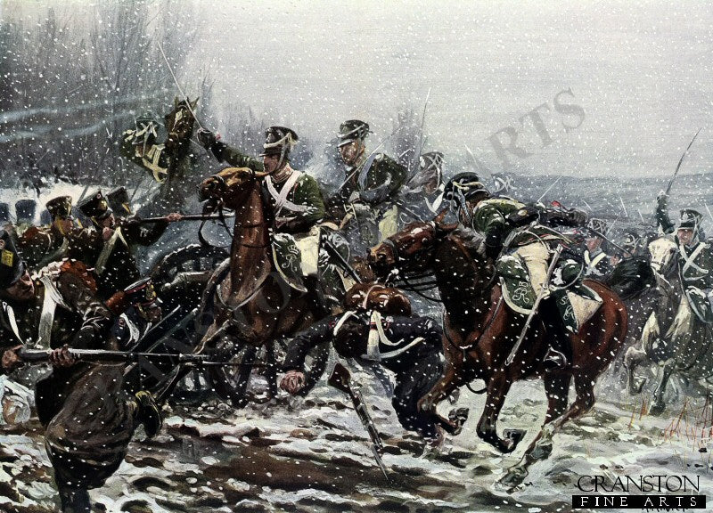 The Battle of La Rothiere on February 1st, 1814 by Richard Knotel [Postcard]