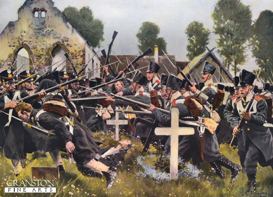 Assault on the Church Yard, The Kolberger Regiment at Großbeeren By Carl Rochling [Postcard]