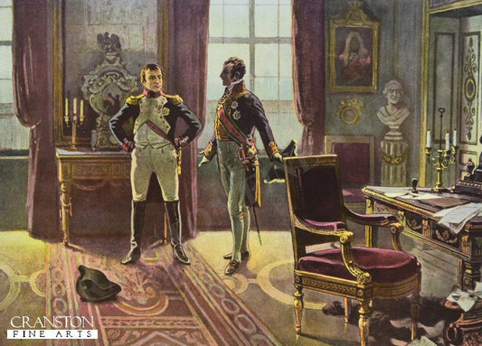 Prince Metternich with Napoleon in Dresden on June 26, 1813 By Woldemar Friedrich [Postcard]