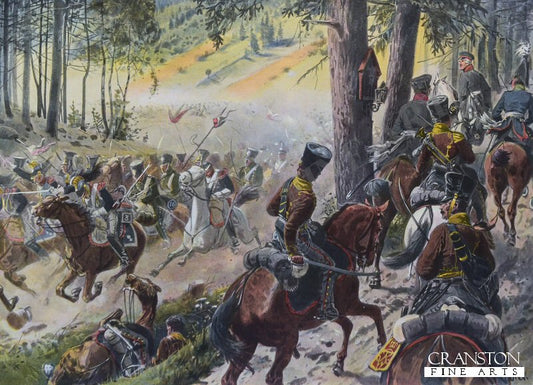 French Cavalry Breakthrough at the Battle of Kulm By Richard Knotel [Postcard]