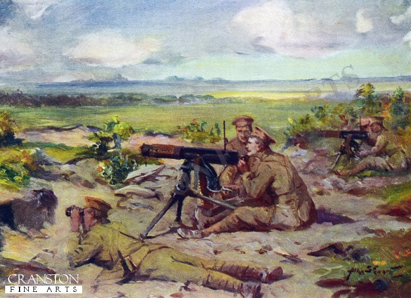 Machine Guns in Action by Allan Stewart [Postcard]