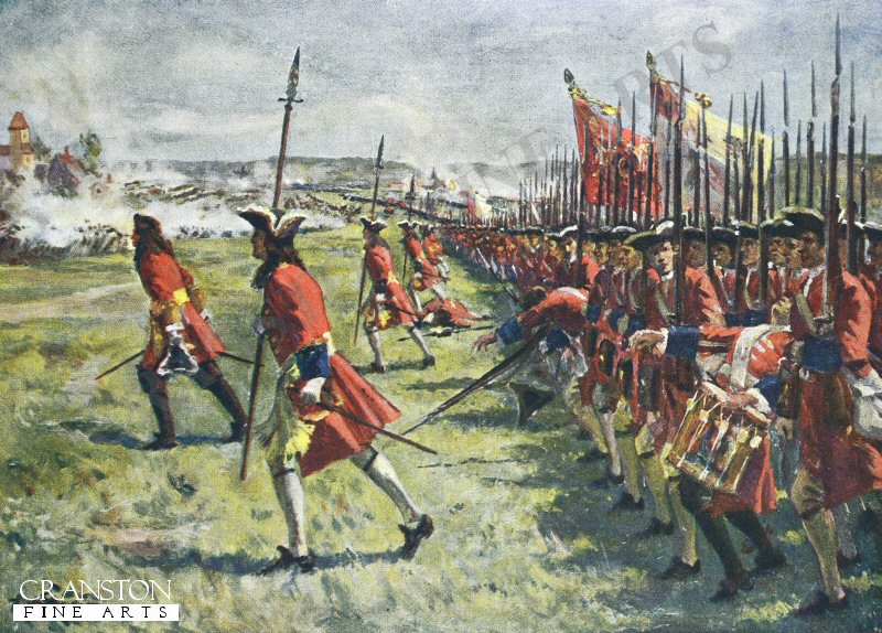 The British Assault on the Village of Blenheim by Allan Stewart [Postcard]