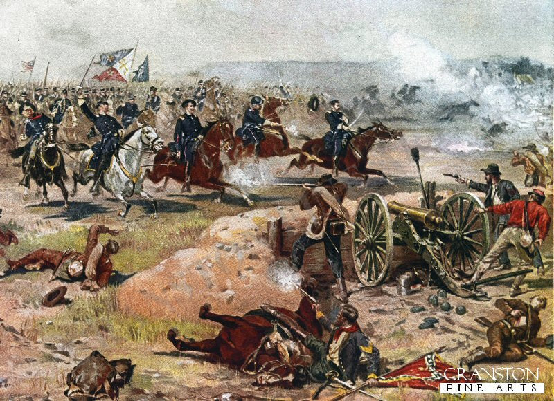 Sheridans Final Charge At Winchester - September 19th, 1864 by Henry Alexander Ogden  [Postcard]
