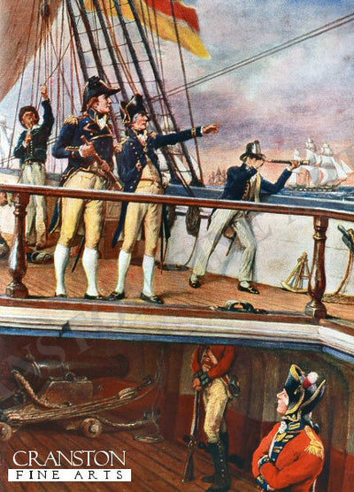 Nelsons Chase After The French Fleet, 1805 by Thomas Davidson [Postcard]