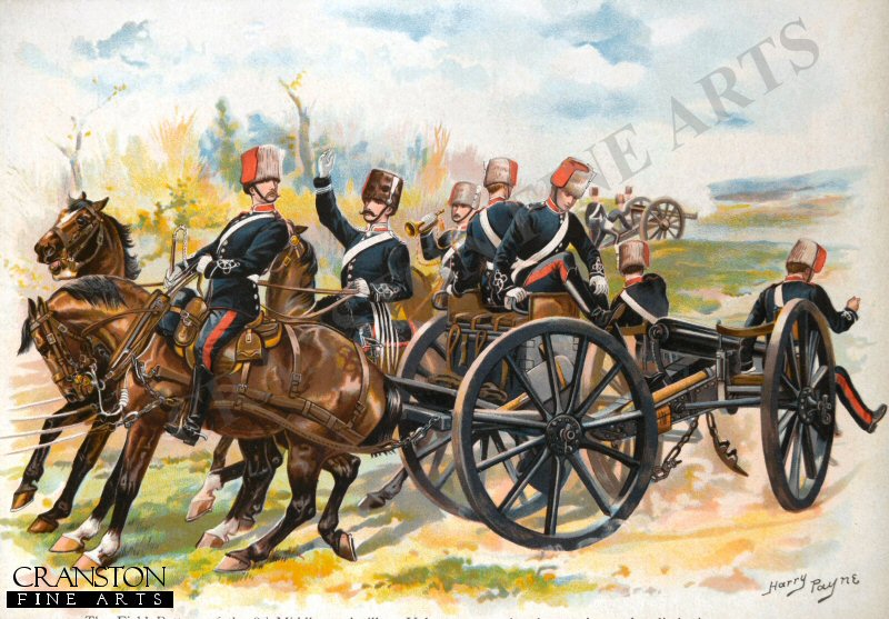 The Field Battery of the 3rd Middlesex Artillery Volunteers By Harry Payne [Postcard]