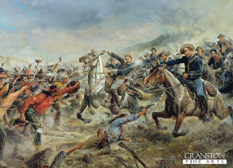 The Charge Of The Seventh Cavalry by Frank Feller [Postcard]