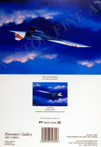 Concorde by Barry Price [Greetings Card]