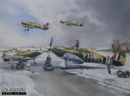 Hawker Hurricanes of Eagle Squadron, Winter 1940 by Bob Murray [Greetings Card]