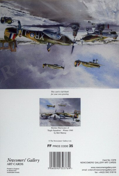 Hawker Hurricanes of Eagle Squadron, Winter 1940 by Bob Murray [Greetings Card]