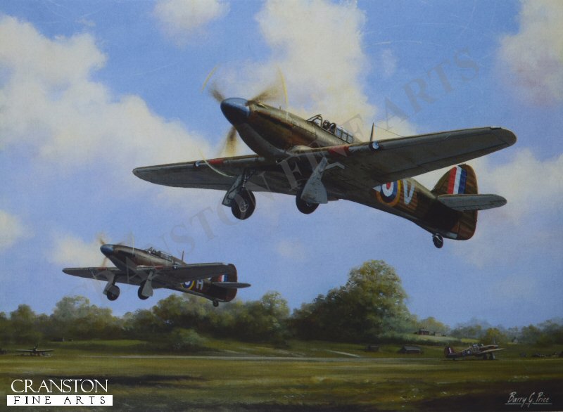 Hurricanes - July 1940 by Barry Price [Greetings Card]