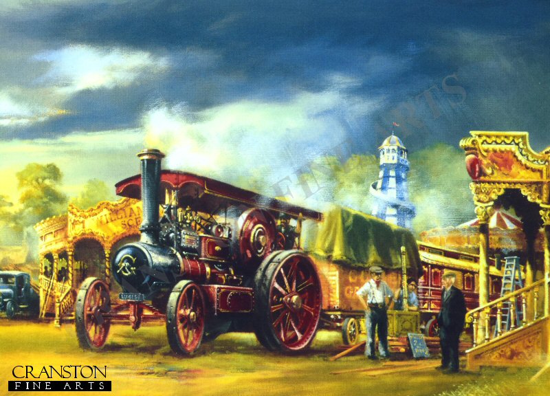 Village Fair - Garrett Tractor by David Weston [Greetings Card]