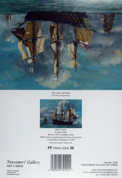 HMS Victory by Barry Price [Greetings Card]