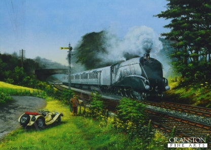 LNER Gresley A4 No. 2512 'Silver Fox' by Chris Woods. [Greetings Card]