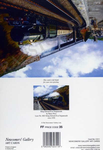 King Edward II at Teignmouth by Barry Price [Greetings Card]