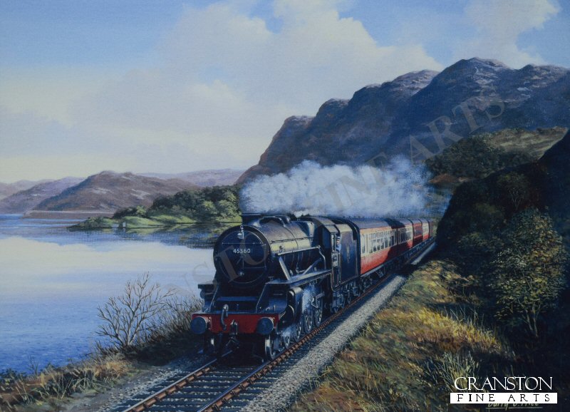 Stanier Black Five at Loch Carron by Barry Price [Greetings Card]