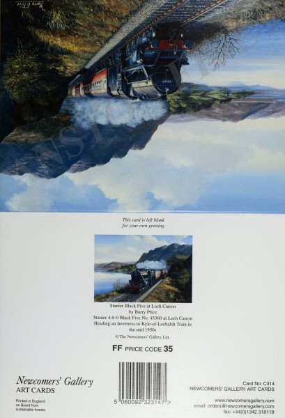 Stanier Black Five at Loch Carron by Barry Price [Greetings Card]