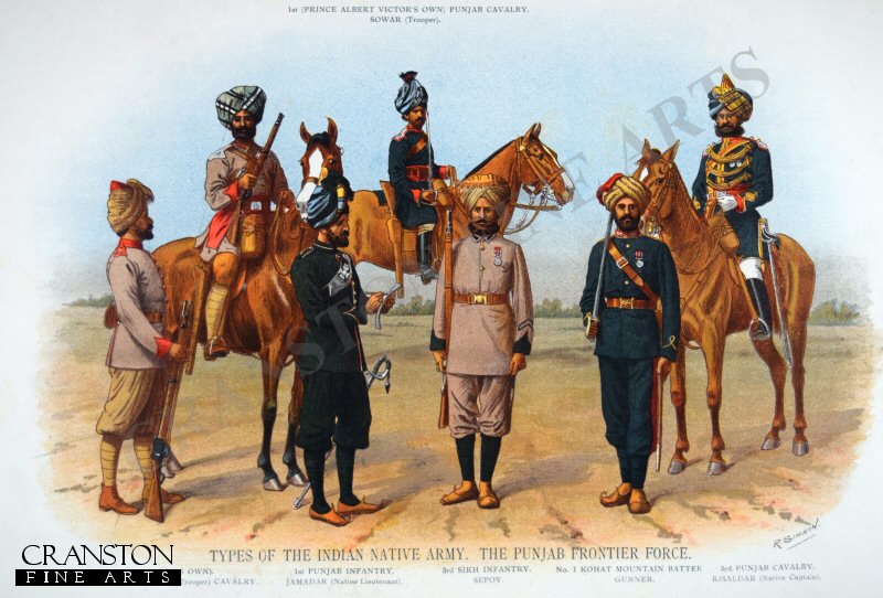 Types of the Indian Native Army, The Punjab Frontier Force by Richard Simkin [New Print Edition]