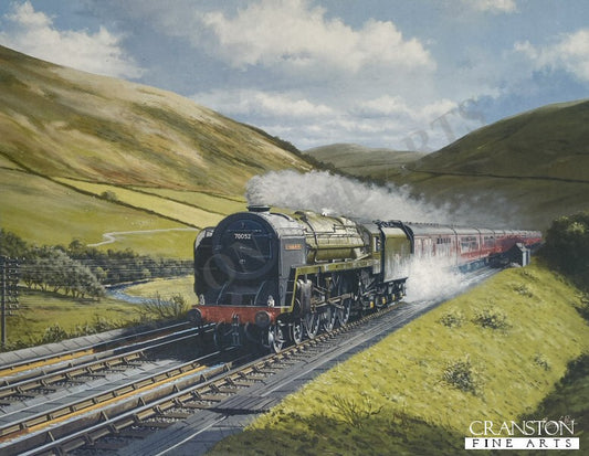 Dillicar Water Troughs Britannia Class Loco 70052 Firth of Tay by Barry Price. [Print]