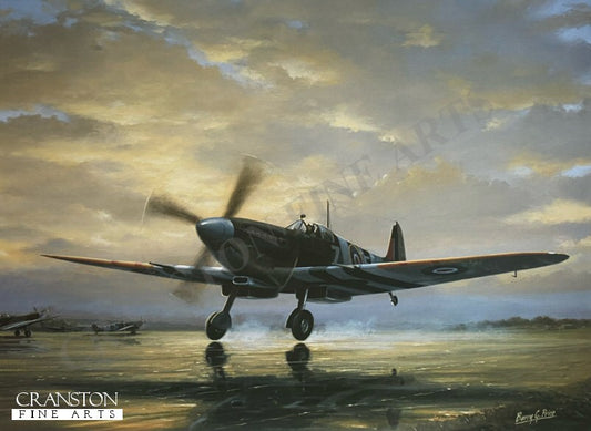 Spitfire MKIX Taking Off by Barry Price. [Print]