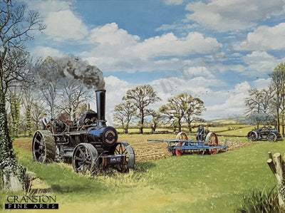 Tweedledee and Tweedledum - Ploughing Engines by Trevor Mitchell. [print]