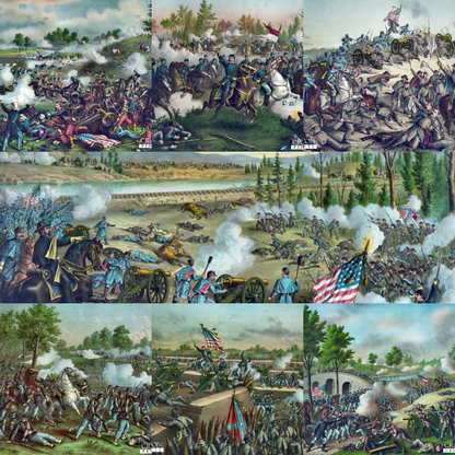 [MULTIPACK] Full Set of 7 New American Civil War Postcards by Louis Kurz