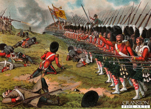 The Advance of the 93rd Sutherland Highlanders at the Battle of Alma 1854 by Richard Simkin. [Postcard]