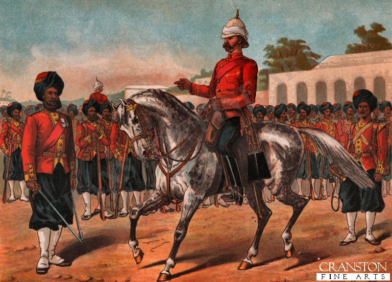 The 7th Bengal Native Infantry on Parade by Richard Simkin. [Postcard]