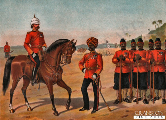 The Queen's Own Madras Sappers and Miners, Review Order by Richard Simkin. [Postcard]