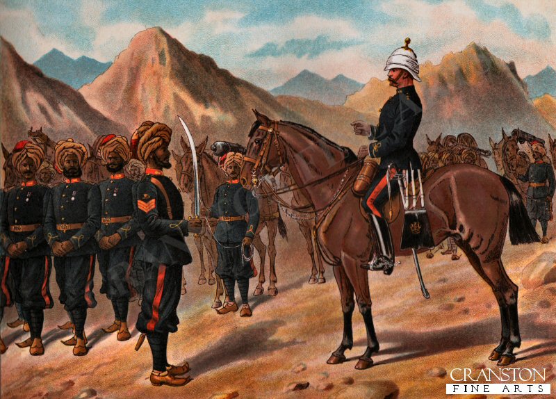 Punjab Frontier Force No1 Kohat Mountain Battery by Richard Simkin. [Postcard]