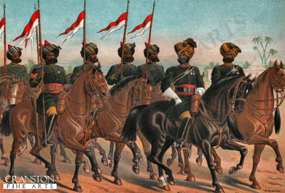The 2nd Bombay Lancers (Review Order) by Richard Simkin [Antique]