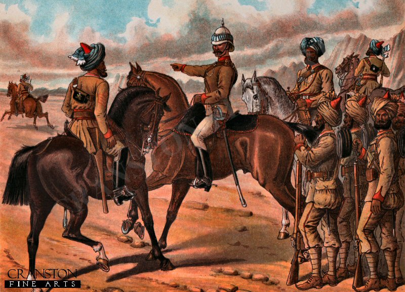 The Corps of Guides (Cavalry and Infantry) by Richard Simkin. [Postcard]