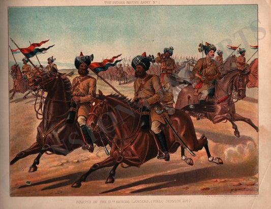 Scouts of the 10th Bengal Lancers (Field Service Kit) by Richard Simkin