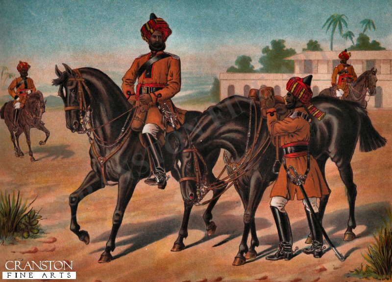 The 1st Bengal Cavalry (Review Order) by Richard Simkin. [Postcard]