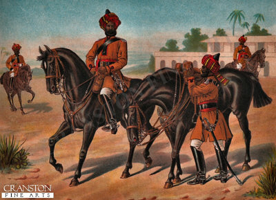 The 1st Bengal Cavalry (Review Order) by Richard Simkin. [Postcard]