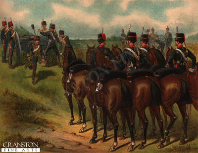 The Royal Horse Artillery.  A Battery in Action by Richard Simkin.
