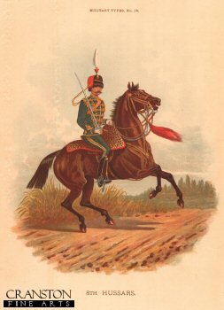 8th Hussars by Richard Simkin. [Antique]