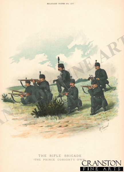 Rifle Brigade (The Prince Consorts Own) by Richard Simkin. [Postcard]