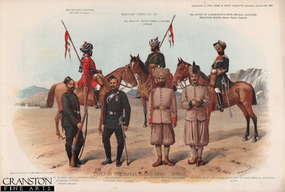 Types of the Indian Native Army, Bengal by Richard Simkin [Antique]
