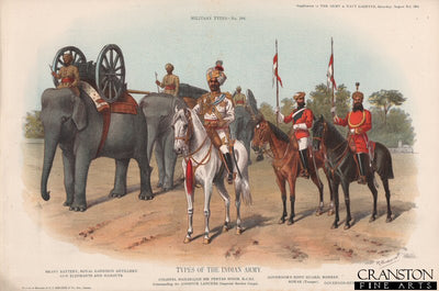 Types of the Indian Army by Richard Simkin [Antique]