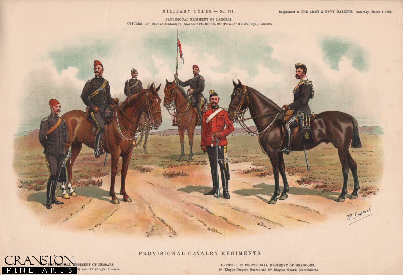 Provisional Cavalry Regiments by Richard Simkin [Antique]