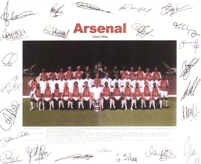 Arsenal 2003/4 Squad (Photograph) [print]