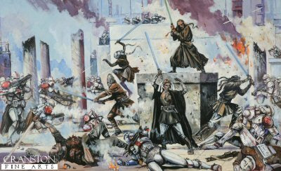 Defending the Ruins of the Jedi Temple by Jason Askew. [Original Painting]