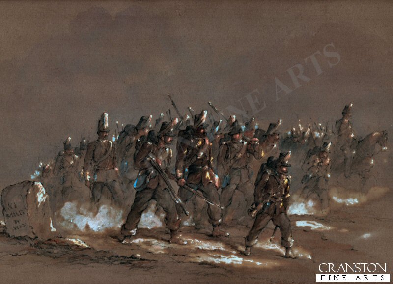 Fusiliers on the March by Major T S Seccombe [Postcard]