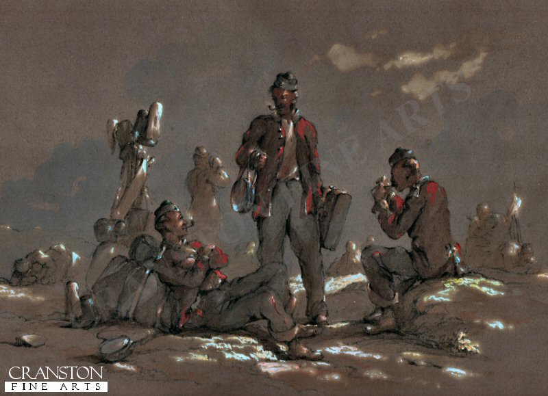 Halt of the Fusiliers by Major T S Seccombe. [Postcard]