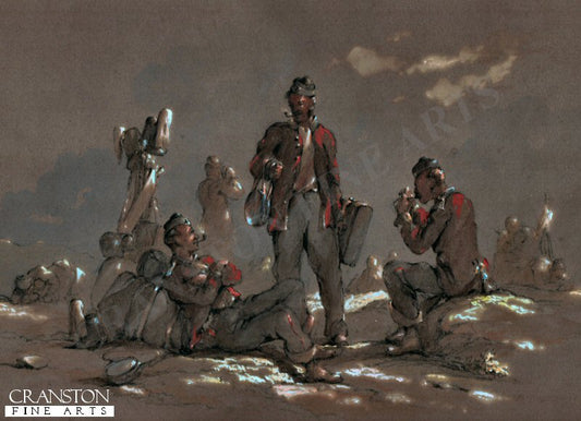 Halt of the Fusiliers by Major T S Seccombe. [Postcard]